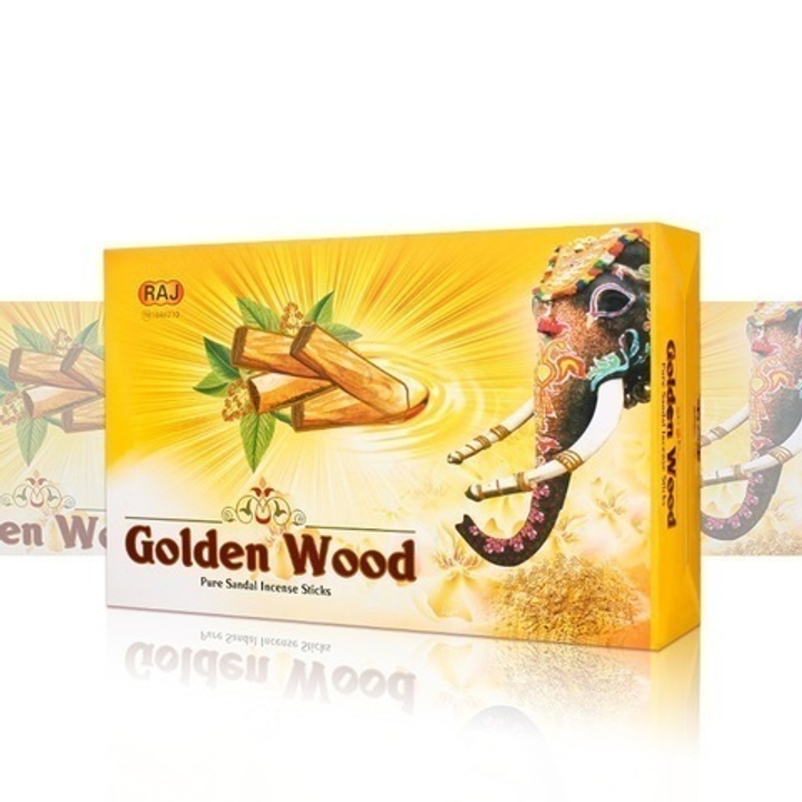 Raj Fragrance Golden Wood Pure Sandal Благовоние-масала Золотое дерево Сандал, 22 г