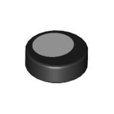 Lego Плитка 1x1 круглая с рисунком в виде глаз (черный) 6284079 / 98138pb074