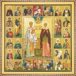 Икона "Киприан и Иустина", рама 28х28, в коробке