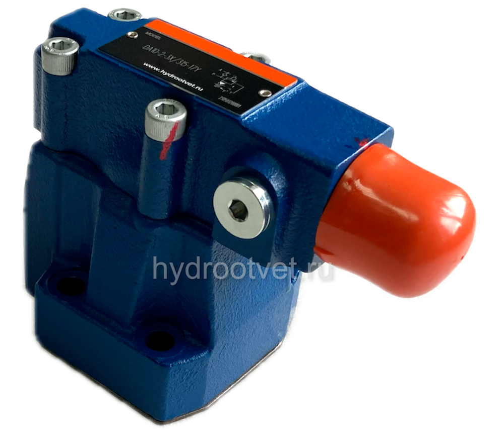 DA10-2-5X/315-17Y - Разгрузочный предохранительный клапан Ду10 с давлением настройки до 315 бар, с разностью срабатывания в 17%, внешний дренаж - Y = есть