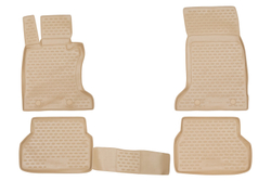 Коврики в салон для BMW 5 2003-2010, седан, 4 шт. (полиуретан, бежевые) NLC.05.09.212K