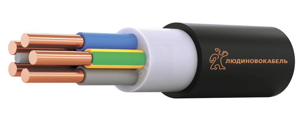 Кабель  Людиновокабель ВВГнг(А)-LS 5х2,5ок(N,PE)-0,66