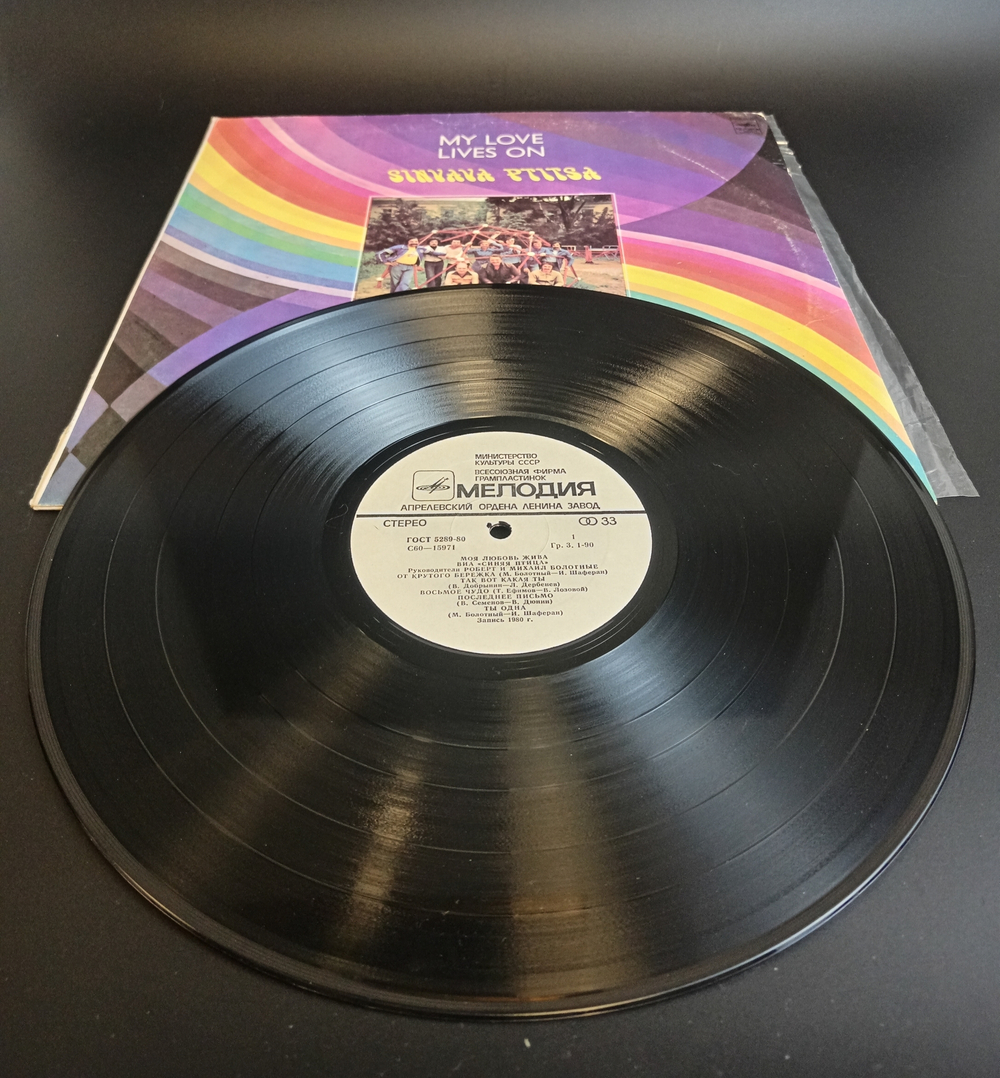LP ВИА Синяя птица - Моя любовь жива. Виниловая пластинка 12 дюймов , Мелодия СССР 1981 год