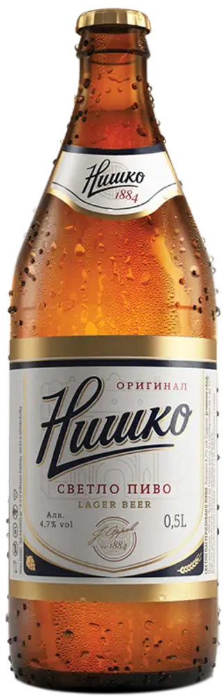 Пиво Нишко Пиво Лагер / Nisko Lager Pivo 0.5 - стекло