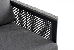 "Париж" угловой модульный диван, каркас из алюминия, цвет серый