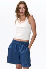 Шорты-джинсы с эластичным поясом - H&M