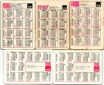 № 45 Набор из 5 стерео Календариков. Мультфильмы СССР 1986 - 1987 гг.