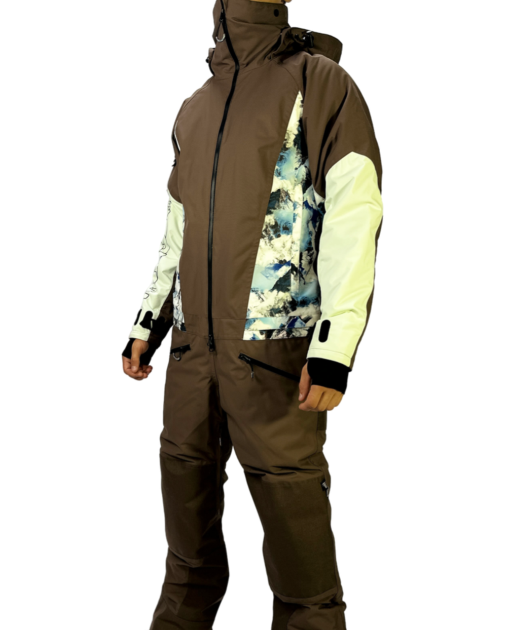 Комбинезон COOLZONE VETER коричневый/принт гора/белый