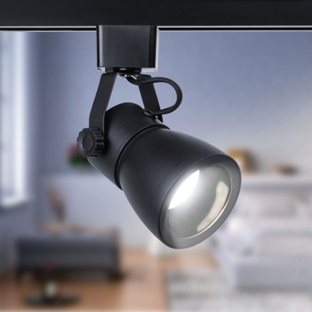 Трековый светильник однофазный ЭРА Taper TR38-GU10 BK под лампу GU10 черный