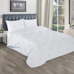 Одеяло 2-сп, 172х205 см, Премиум, Лебяжий искус пух, 300 г/м2, всесезон, чех хл, кант, Ст-ца Т-ля