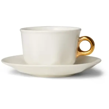 Essenza Скульптура 220 мл кофейная чашка с блюдцем белый