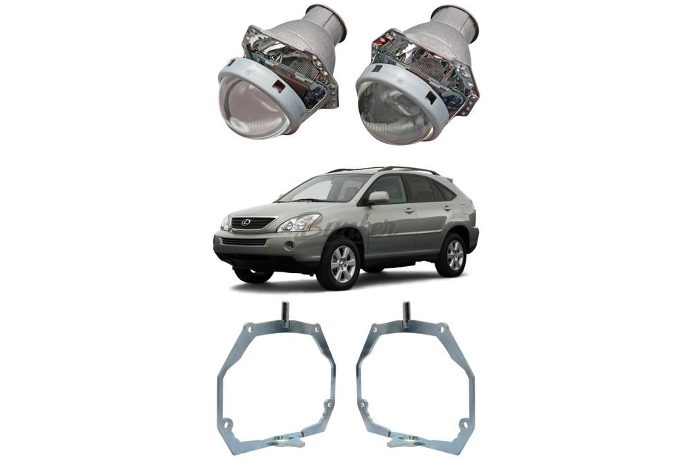 Готовый комплект для замены штатных линз с AFS Lexus RX II 2003-2009, Тип №2