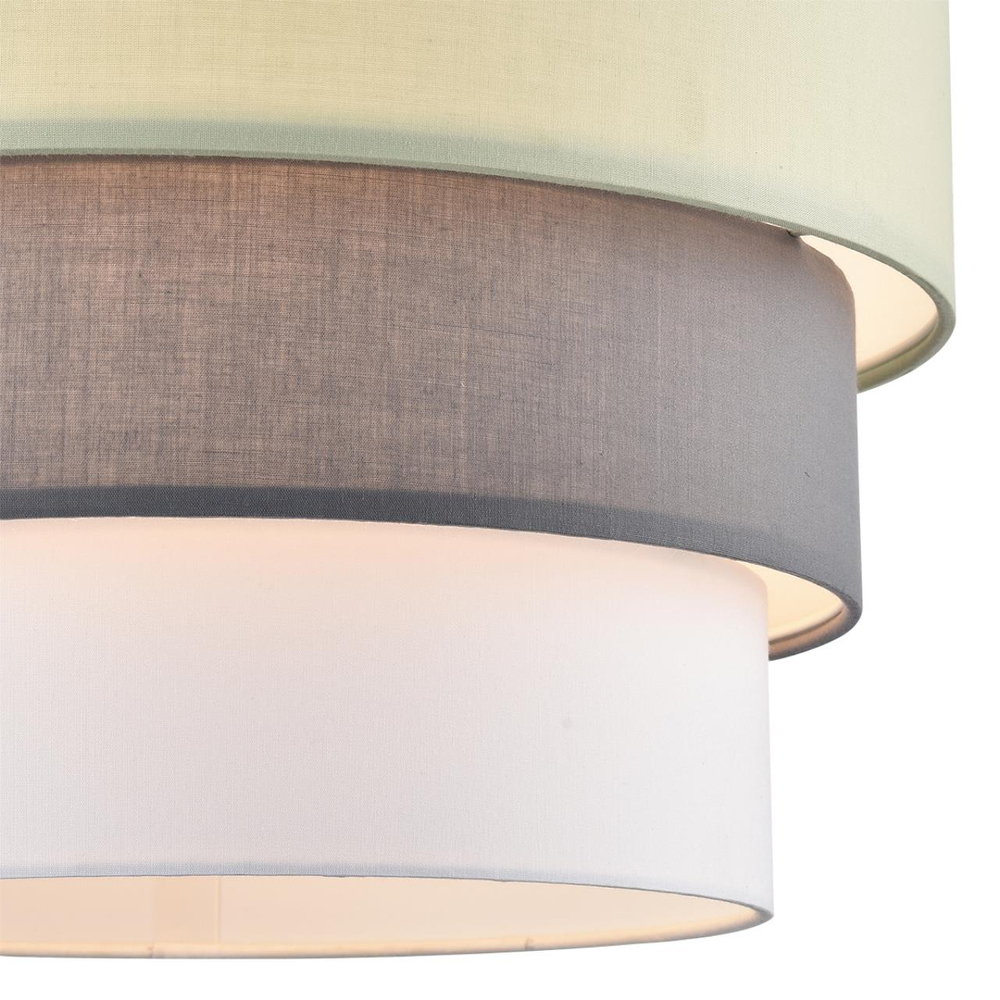 8039/3 MODERNI LN26 187 никель/мятный/серый/белый, металл/текстиль Подвесной светильник Е27 3*60W 220V ILAIDA