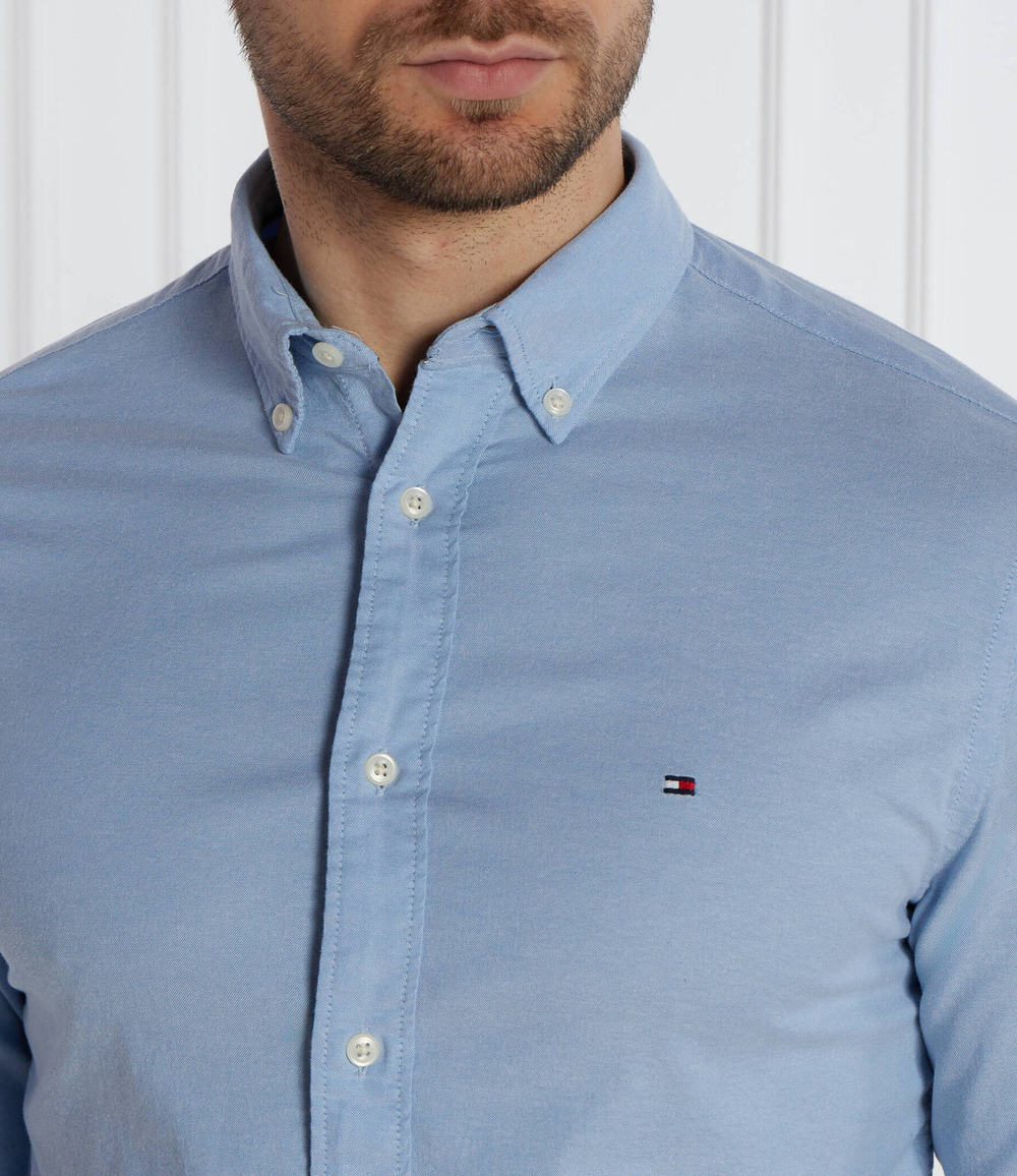 рубашка 1985 flex oxford rf shirt Tommy Hilfiger - голубой(MW0MW29968)
