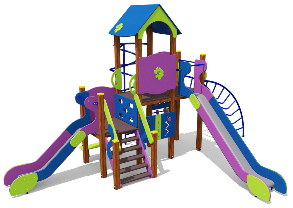 Игровой комплекс для детей 4-6 лет для уличной площадки