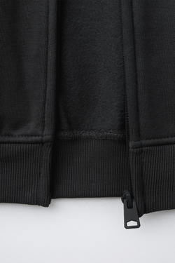 ZARA ОДНОТОННАЯ ТОЛСТОВКА ИЗ ФЛИСА С КАПЮШОНОМ, АНТРАЦИТОВО-СЕРЫЙ