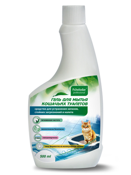 PCHELODAR Гель для мытья кошачьих туалетов, 500 мл