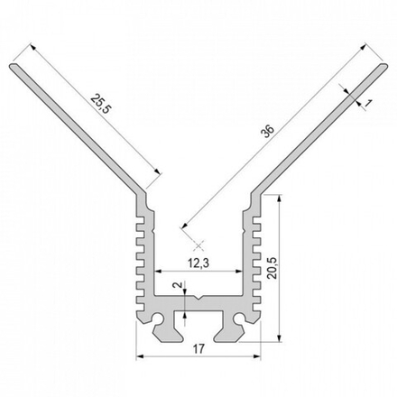 Профиль накладной Deko-Light EV-03-10 975460