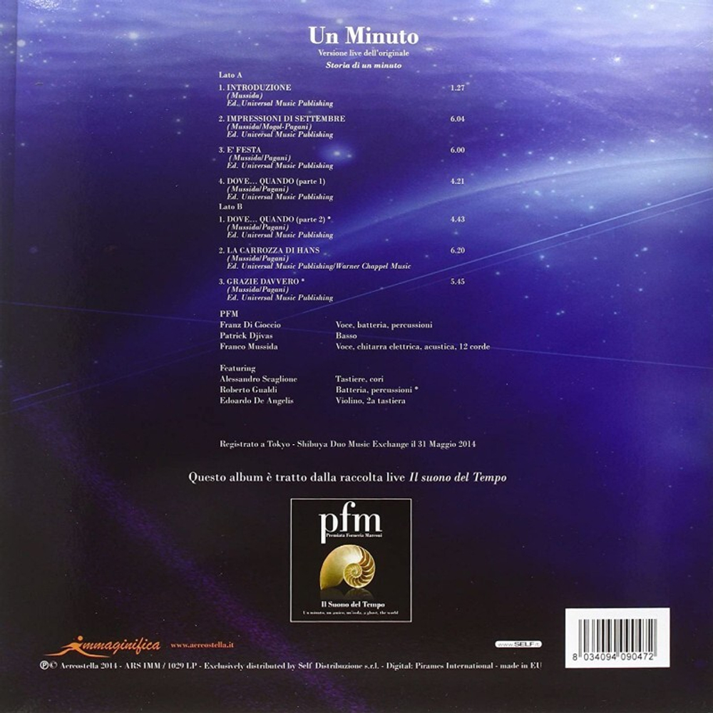 Premiata Forneria Marconi / Un Minuto (LP+CD)
