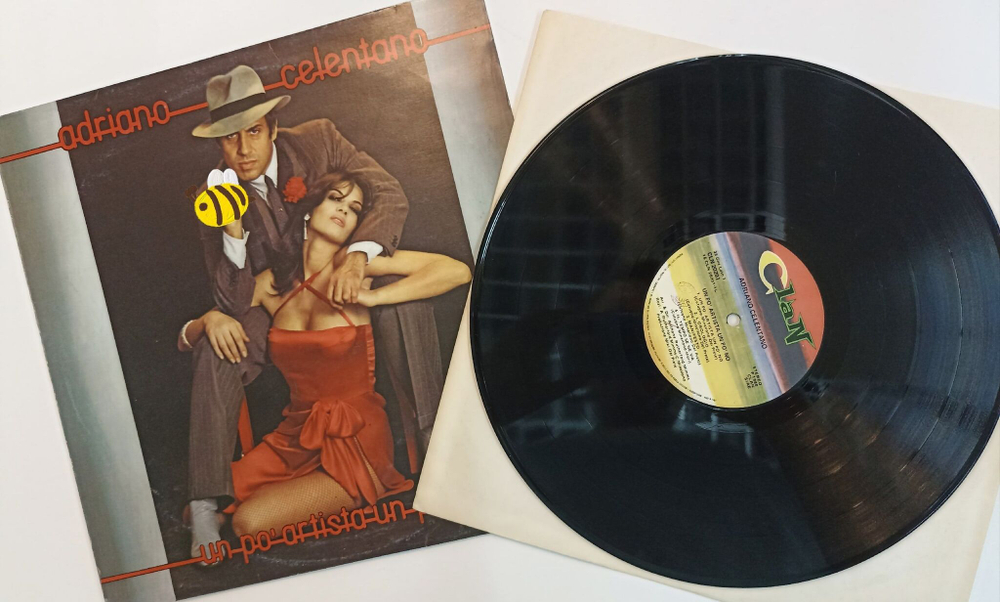 Винтажная виниловая пластинка LP Adriano Celentano Un Po Artista Un Po No (Italy 1980) (Clan)