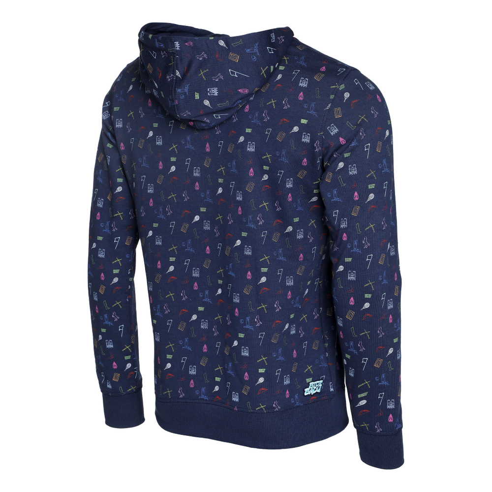 Мужская кофта теннисная BIDI BADU Napo Lifestyle Hoody Men - Dark Blue, Multicoloured