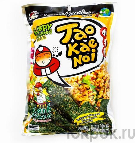 Снеки из морских водорослей со вкусом курицы TAO KAE NOI, 32 гр