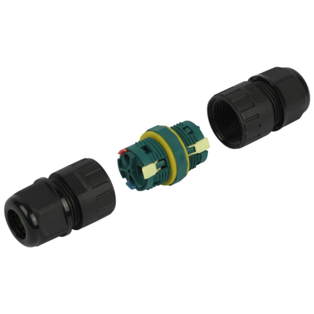 Коннектор ЭРА NO-224-673 кабельный прямой 3-Pin 0.5-2.5 мм2 безвинтовой IP68 | Соединители кабельные IP68