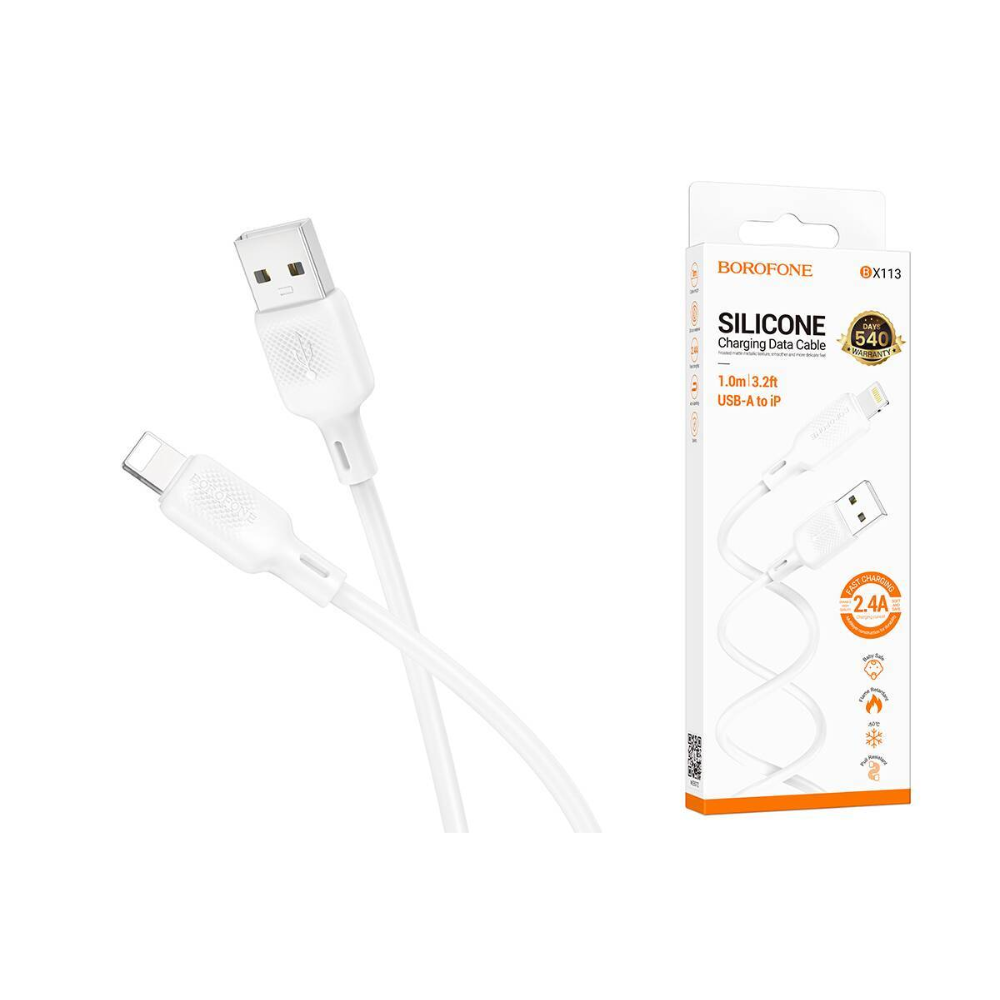 USB шнур  BOROFONE Silicone ВХ113
