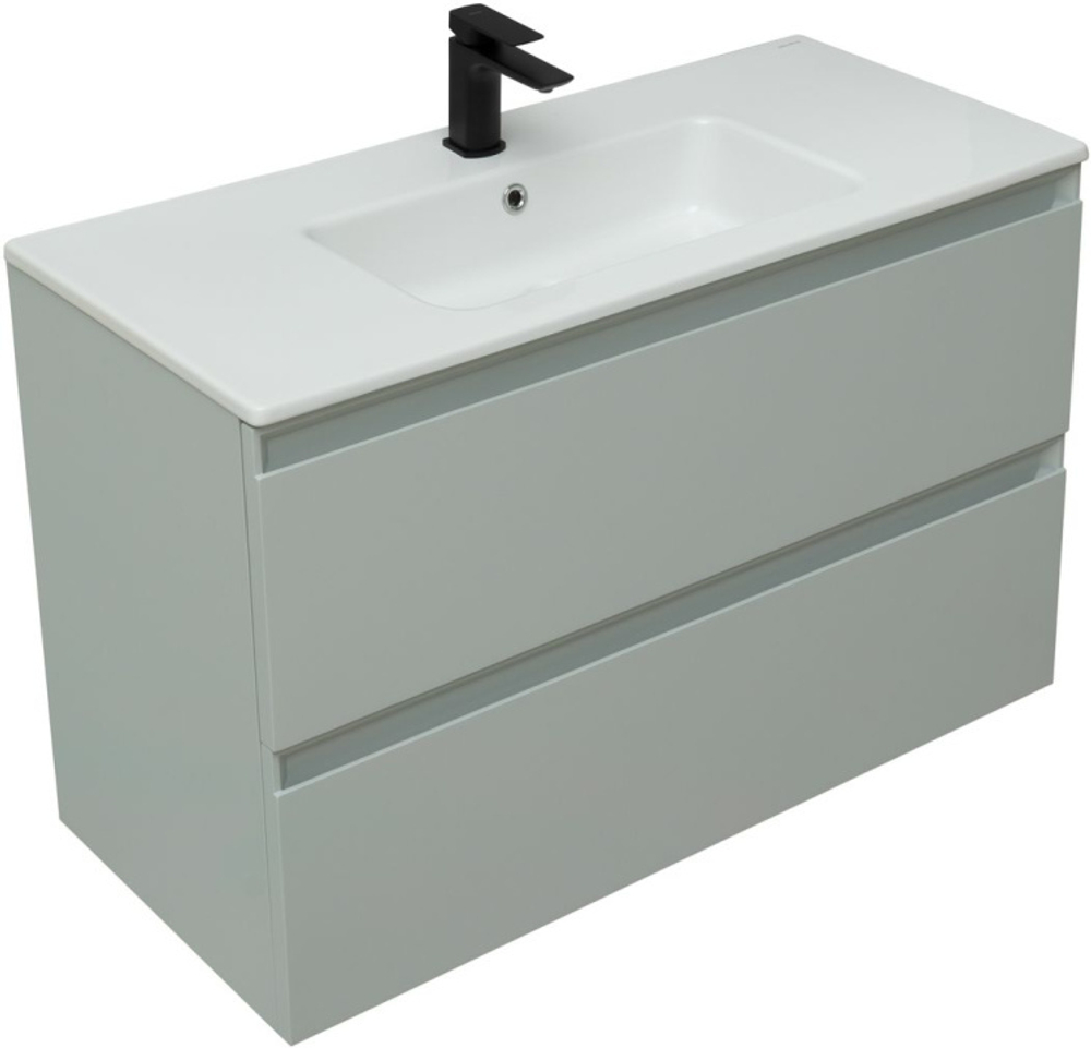 Тумба с раковиной Allen Brau Eclipse 1.E1003.PWM 100 рapyrus white matt