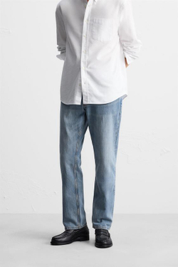 ZARA ДЖИНСЫ REGULAR FIT, СИНИЙ
