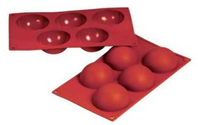 Форма силиконовая P.L. Proff Cuisine "Полусфера" 5 ячеек d 80 мм, h 40 мм (30*17,5 см)