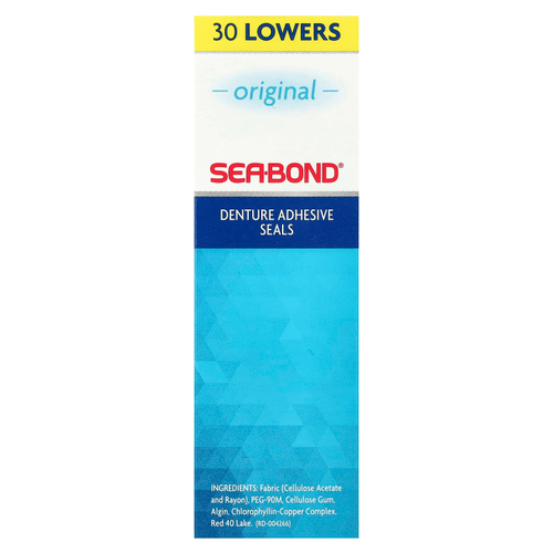 SeaBond, Адгезивные пломбы для зубных протезов, оригинальные, 30 шт.