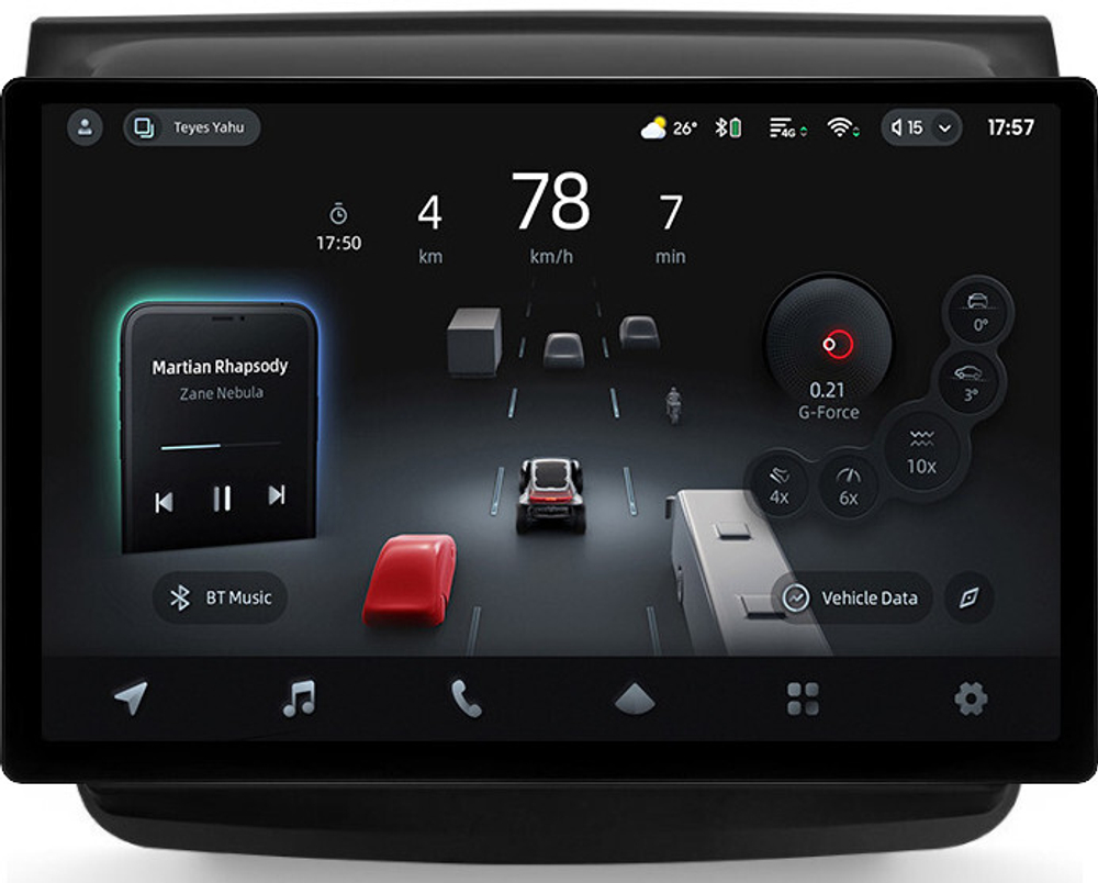 Магнитола для Mitsubishi L200 4 2006-2015, Pajero Sport 2 2008-2015 - Teyes CC4-PRO монитор 13" 2K QLED на Android 13, Snapdragon 778G, 8+128, AI, CarPlay, DSP, 4G SIM-слот