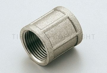 Муфта латунная Tiemme 3/4"x3/4" ВР с внутренней резьбой никелированная 1500150