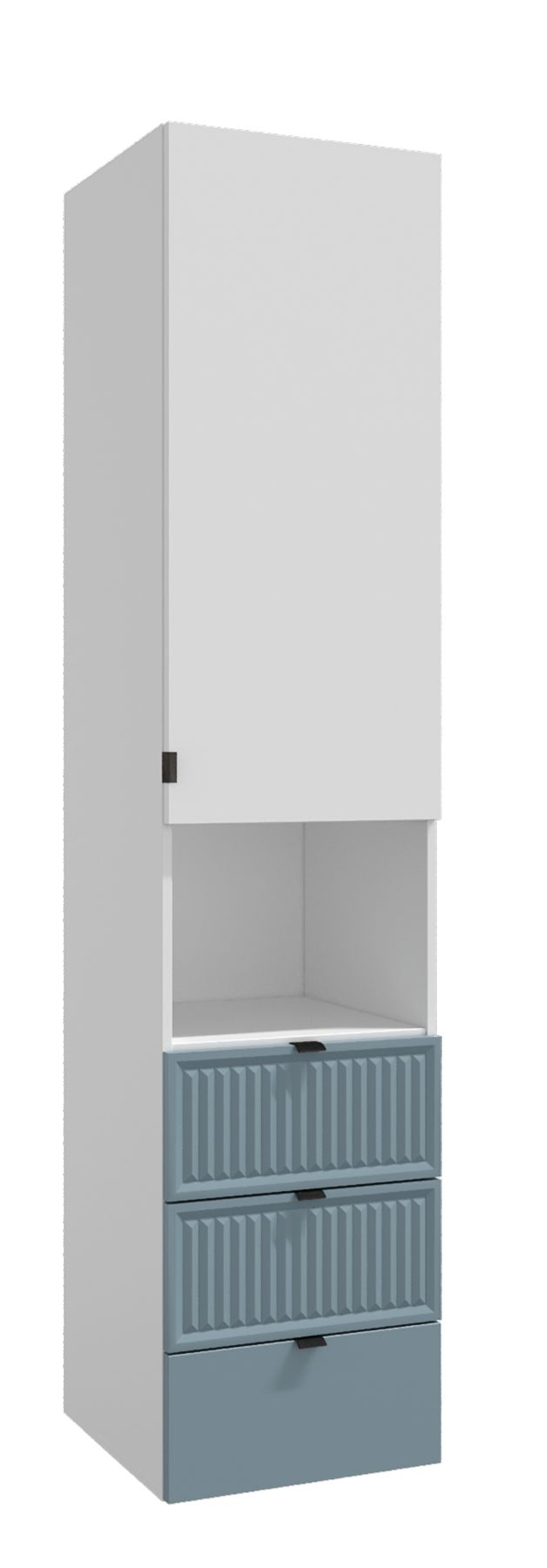 Шкаф для одежды, шкаф белый,синий, Окленд 79-654Т