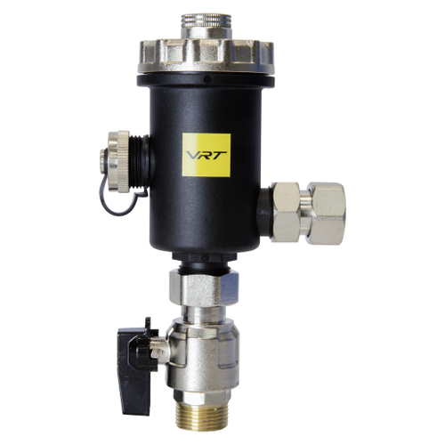 Фильтр самоочищающийся магнитный  3/4'' вн/вн дешламатор для котла , корпус черн. пластик VRT