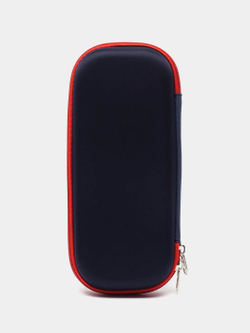 Пенал школьный  для девочек мальчиков с 3д рисунком на молнии Ракета, черный