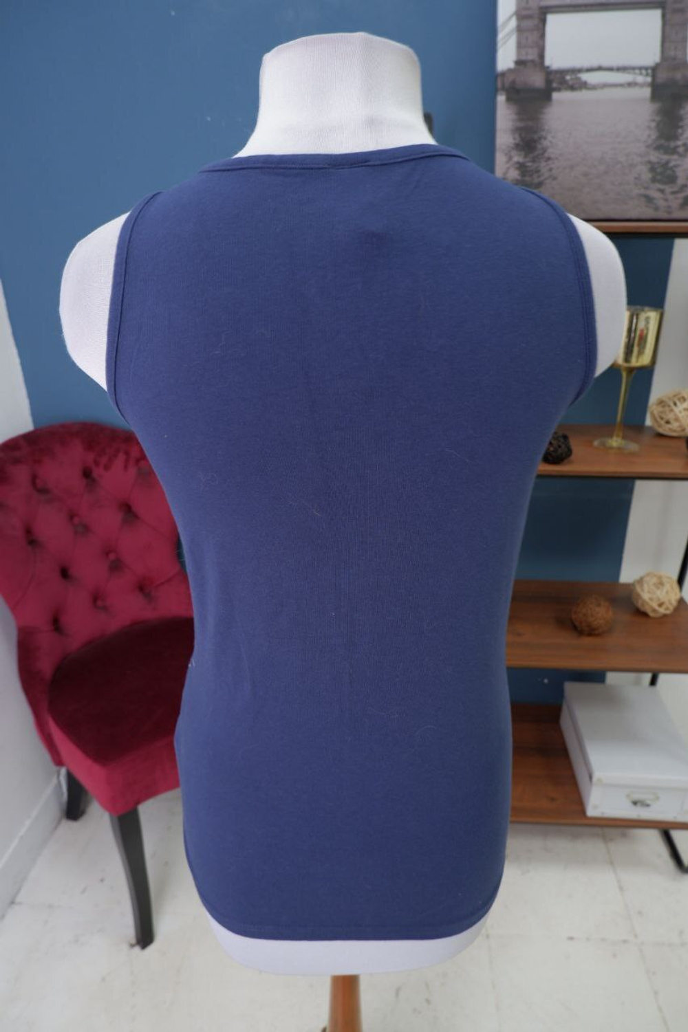 Майка синяя базовая 44 размер