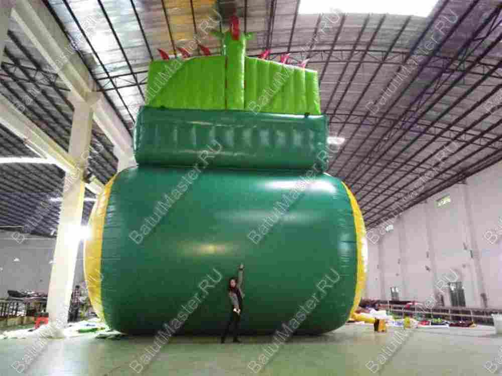 Коммерческий надувной батут-горка "Дракон" 15*7*9 м