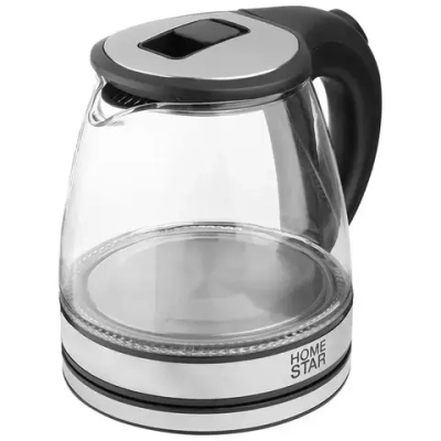 Чайник Homestar HS-1052 (1,2 л.) стекло, пластик черный