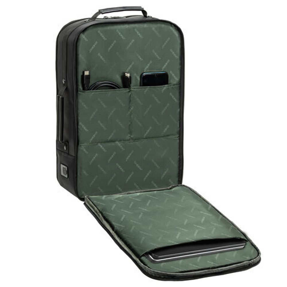 Рюкзак-сумка HEIKKI PRIORITY (ХЕЙКИ) с отделением для ноутбука, 2 отд., черный, 45x31x15 см, 272587