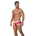 Красные трусы-брифы из перфорированной ткани Power Piping Brief (Размер: XL) (Цвет: красный)
