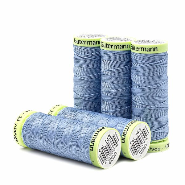 Нитки отделочные Gutermann Top Stitch 30 (30 метров), 5 кат. | 143 серо-голубой