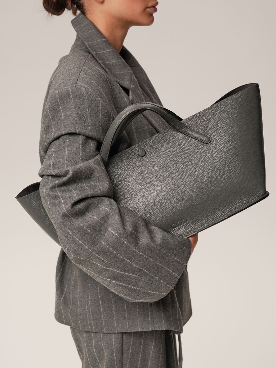 Женская кожаная сумка DBR 31136 мышиный