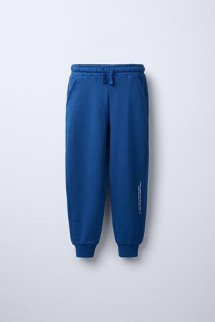 ZARA ДЖОГГЕРЫ С НАДПИСЬЮ, СИНИЙ ЭЛЕКТРИК