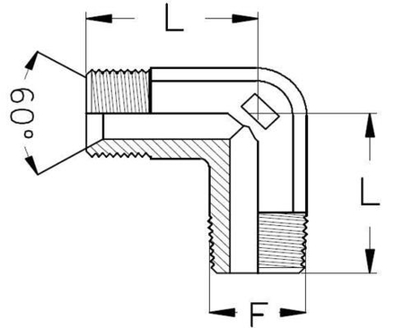 Соединение P90 BSP 1" BSP 1"