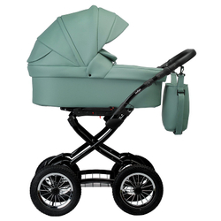 Детская коляска Indigo Barbara Eco Classic 2 в 1 Be01 шалфей кожа