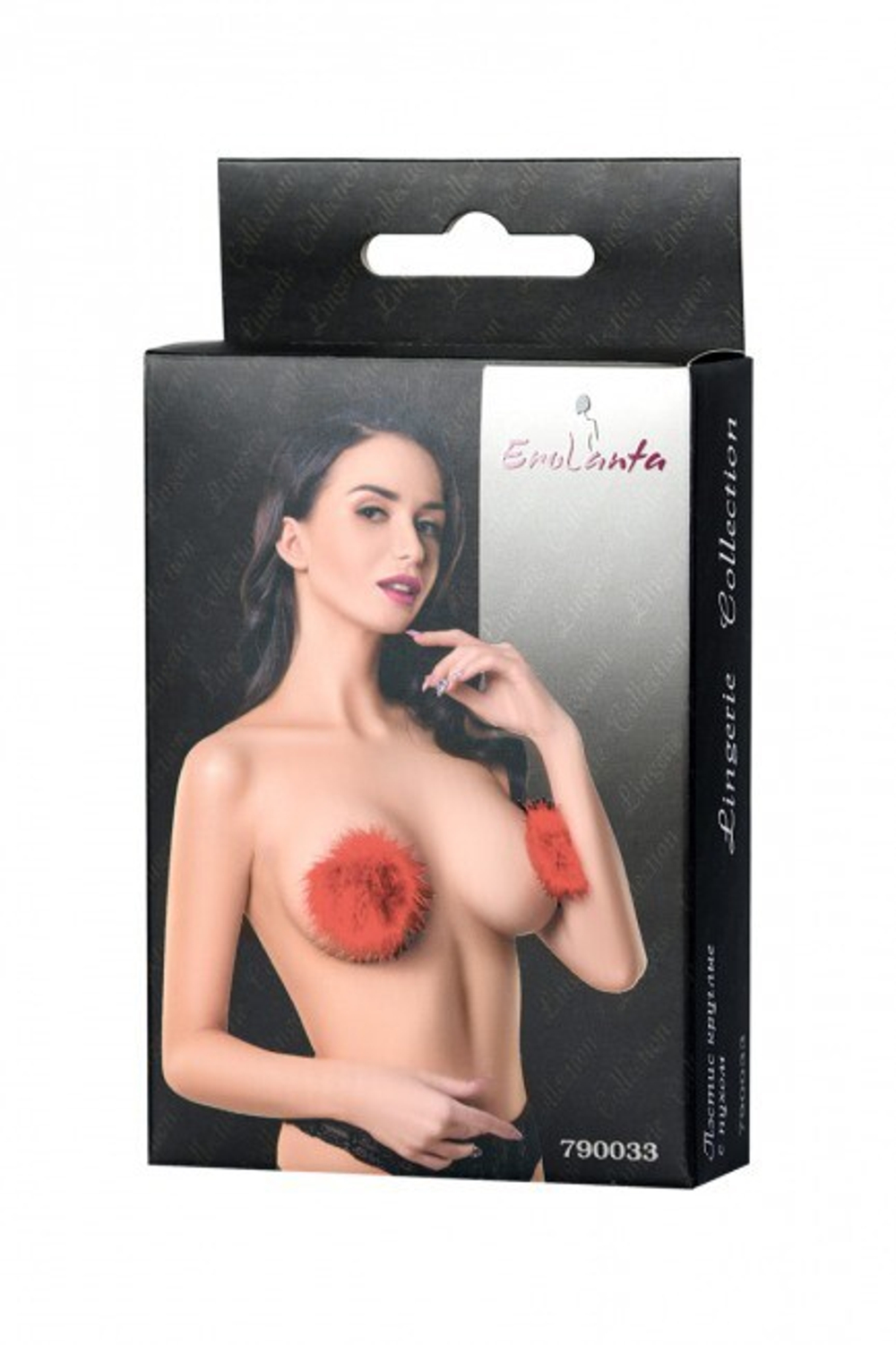 Круглые пестисы с пухом красные Erolanta (Цвет: красный)