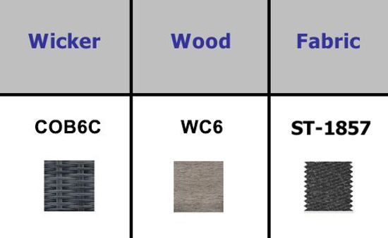Комплект плетеной мебели Jura цвет антрацит