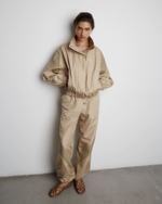 Куртка из шелка бежевый/хаки